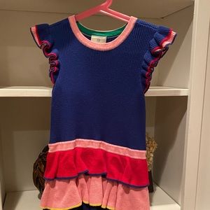 Rainbow Hanna Ruffle Sweater Dresd